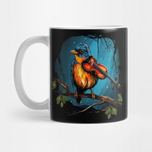 American Robin Playing Violin Mug